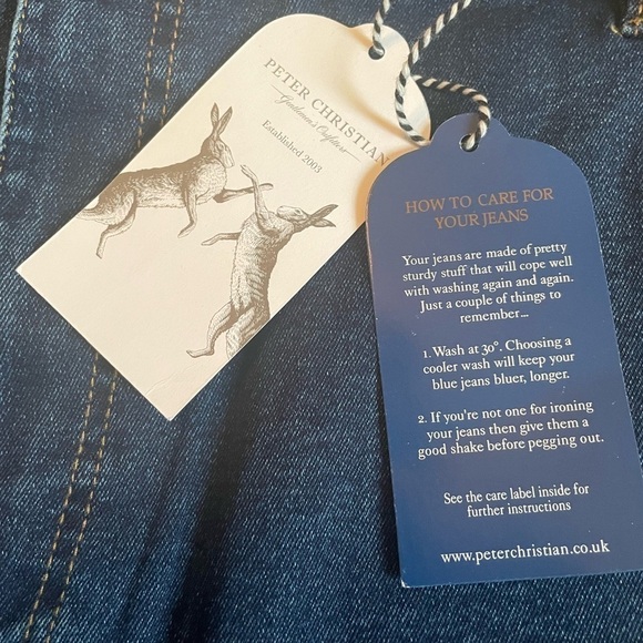 𝅺peter Christian blue denim jeans 46x30 - Picture 7 of 10